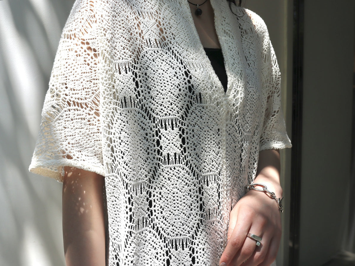 raschel lace Vneck pullover – louren store