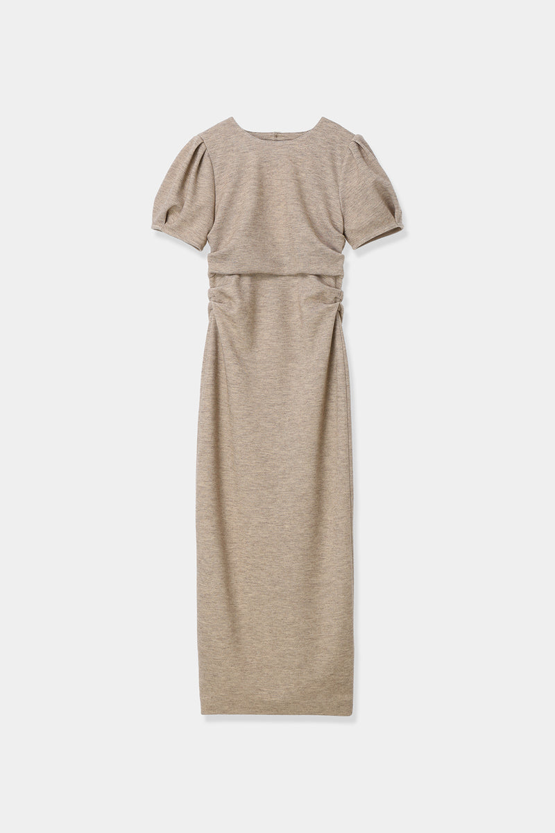 back open waist drape dress – louren store