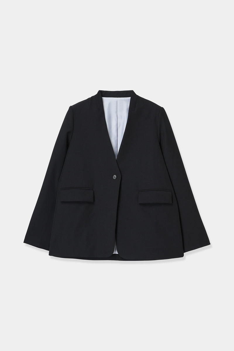 no collar twill jacket – louren store