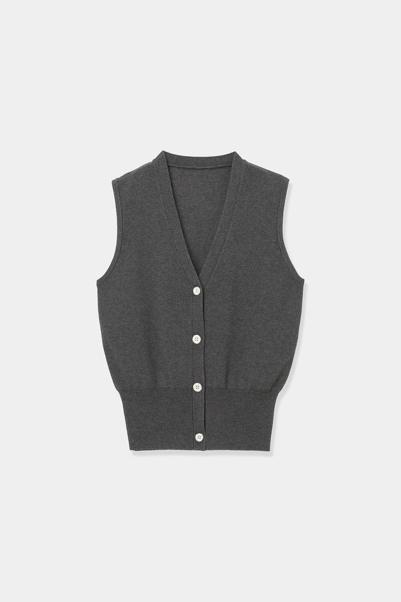 compact knit vest – louren store