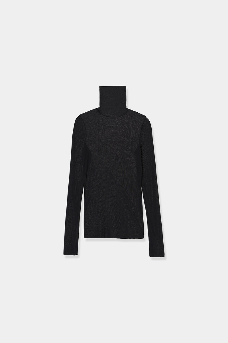 high neck sheer tops – louren store