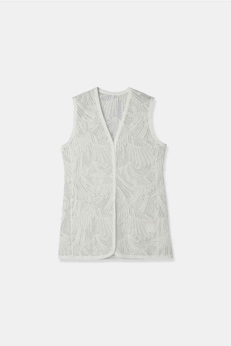 トップス louren cotton embroidery vest louren】cotton embroidery vest