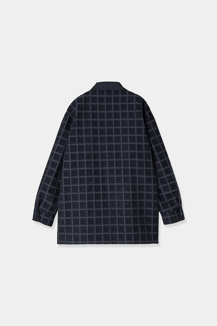 velvet jacquard check blouson – louren store