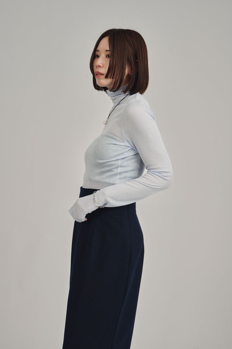 high neck sheer tops – louren store