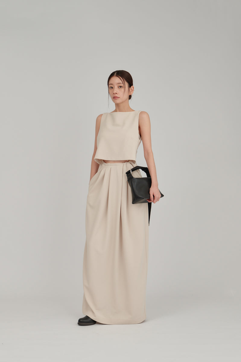 front split cocoon dress – louren store