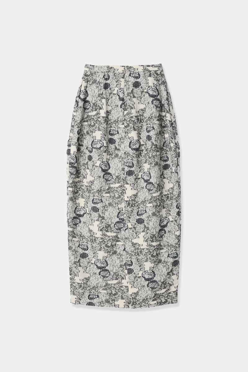 cut jacquard cocoon skirt