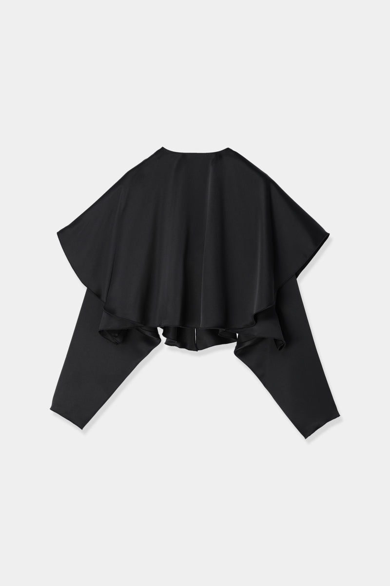 satin cape blouse – louren store