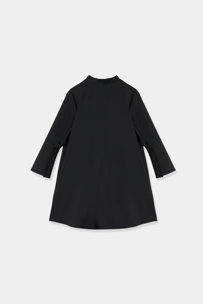 back open standcollar blouse