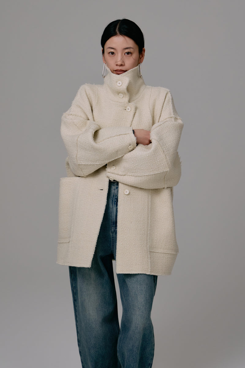 tweed half coat – louren store