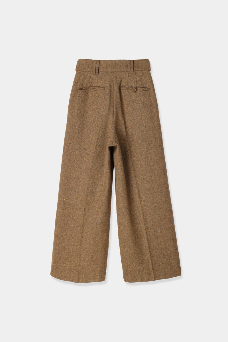 louren color nep tweed wide pants - カジュアルパンツ