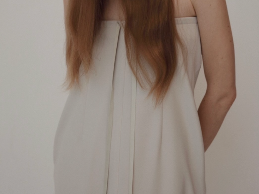 back tie cocoon bare dress – louren store