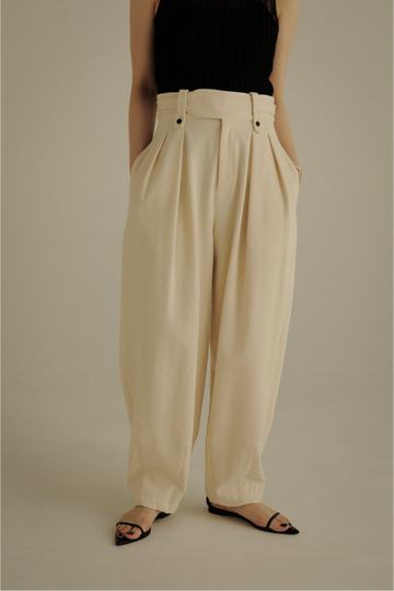 slab cotton cocoon pants – louren store slab cotton cocoon pants – louren store