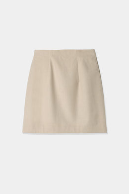 wool mix mini skirt