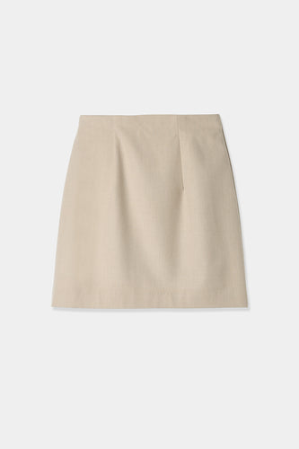 wool mix mini skirt