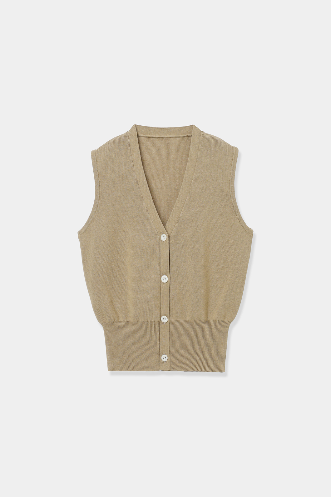 【louren新品タグ付き】Vネック ニットベスト 完売色ベージュ compact knit vest – louren store