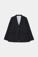 画像をギャラリービューアに読み込む, no collar twill jacket