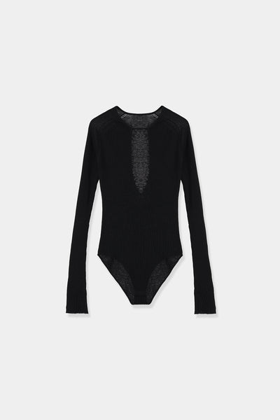 【louren】vneck knit body suit ベージュ Vneck knit body suit – louren store