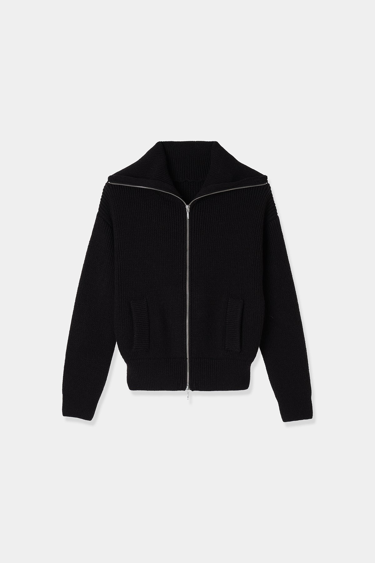 zip up knit cardigan – louren store