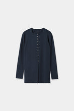 画像をギャラリービューアに読み込む, front button knit cardigan