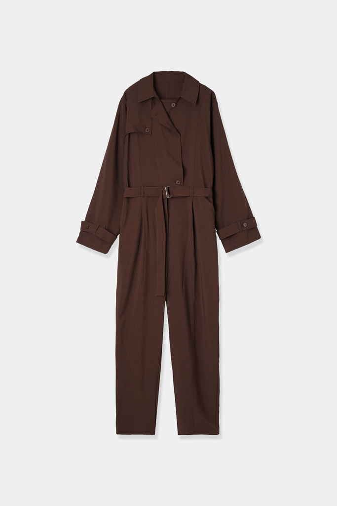 trench collar jumpsuit – louren store trench collar jumpsuit – louren store