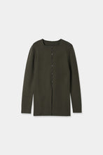 画像をギャラリービューアに読み込む, front button knit cardigan