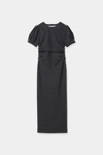 画像をギャラリービューアに読み込む, back open waist drape dress