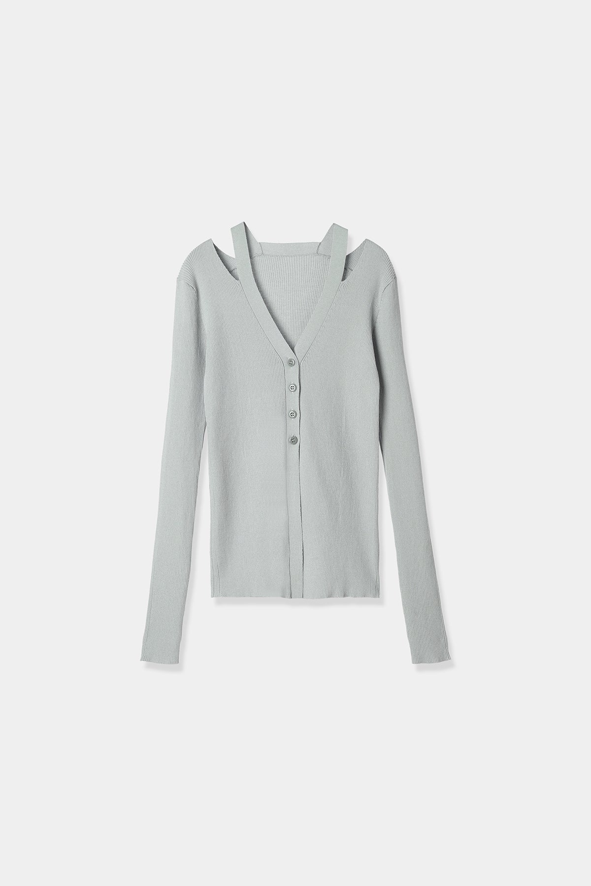 neck slit knit cardigan louren 完売品　新品 neck slit knit cardigan – louren store