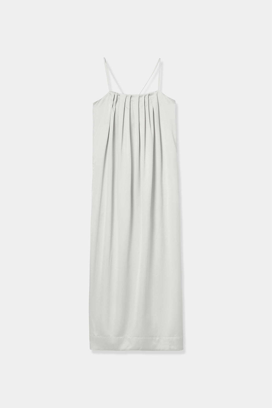 tuck satin cocoon dress – louren store