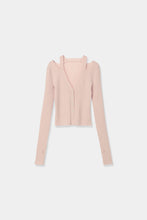 画像をギャラリービューアに読み込む, neck slit short knit cardigan
