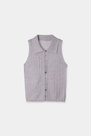 front button knit tops – louren store