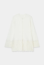 将图像加载到图库查看器中， lace hem knit cardigan