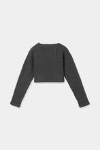 画像をギャラリービューアに読み込む, cropped yoke knit pullover