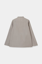 画像をギャラリービューアに読み込む, no collar twill jacket