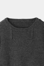画像をギャラリービューアに読み込む, cropped yoke knit pullover