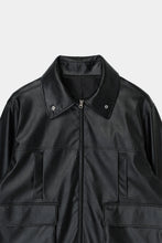 画像をギャラリービューアに読み込む, vegan leather zip jacket