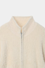 画像をギャラリービューアに読み込む, shaggy zip cardigan
