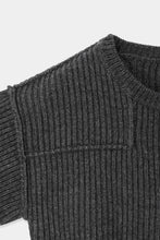 画像をギャラリービューアに読み込む, cropped yoke knit pullover
