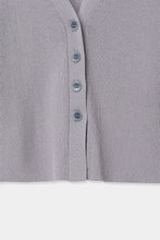 画像をギャラリービューアに読み込む, neck slit short knit cardigan