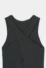画像をギャラリービューアに読み込む, back cross knit tops