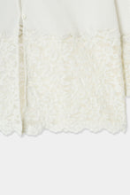 将图像加载到图库查看器中， lace hem knit cardigan