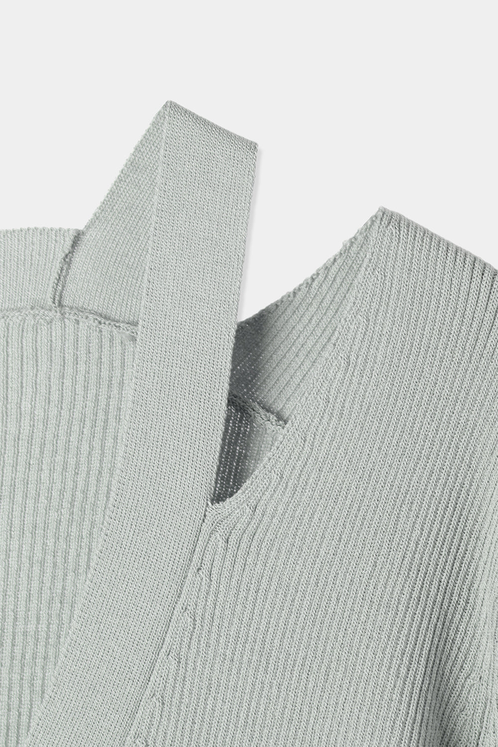 neck slit knit cardigan – louren store