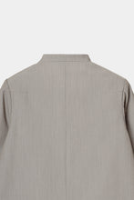 画像をギャラリービューアに読み込む, no collar twill jacket