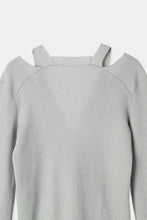 画像をギャラリービューアに読み込む, neck slit knit cardigan