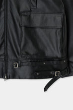 画像をギャラリービューアに読み込む, vegan leather zip jacket