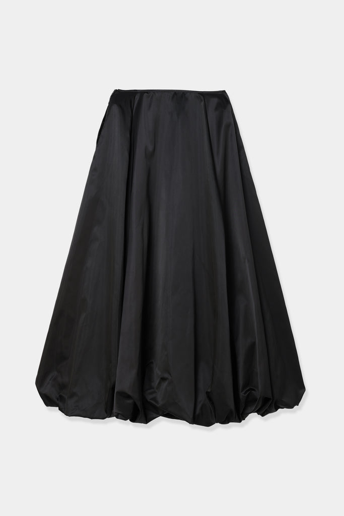 【美品】 Louren design taffeta skirt ブラックローレン