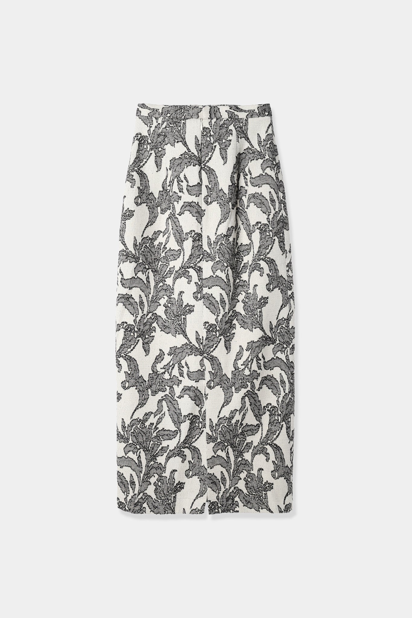 leaf jacquard pencil skirt – louren store