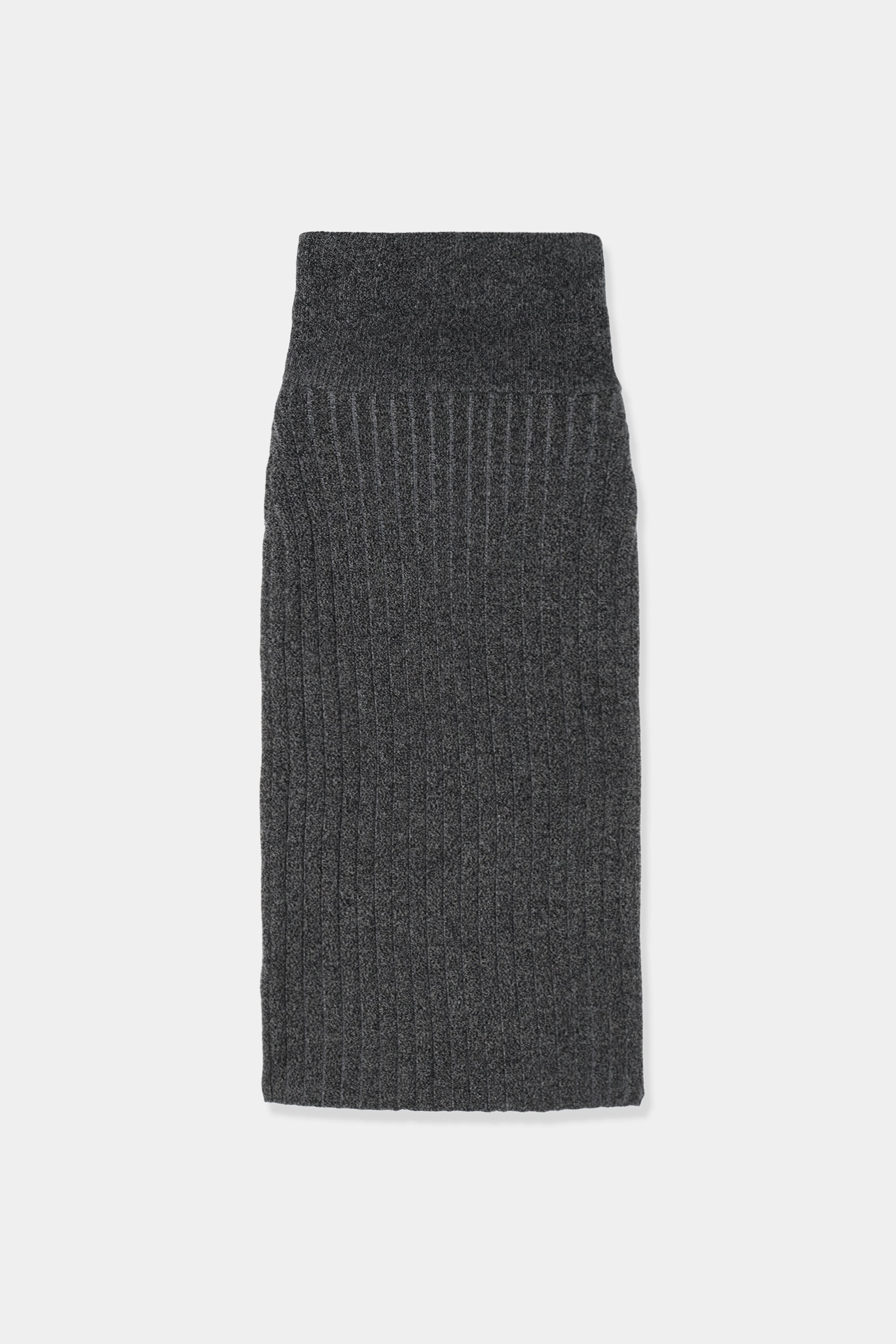 louren plating knit pencil skirt