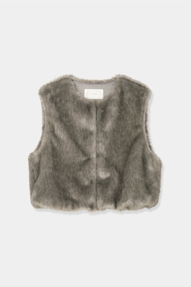 compact fur vest