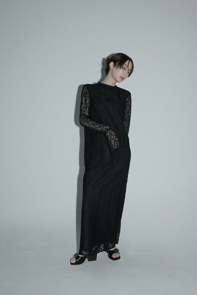 geometric lace dress – louren store