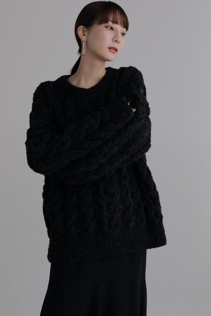 パーティを彩るご馳走や louren nepal hand knit pullover ブラック